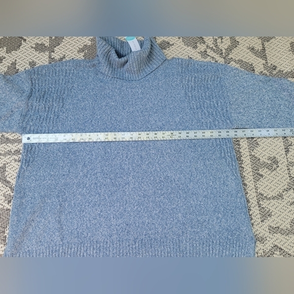 EVOLUTION BY CYRUS Madi Marled Yarn Braided Detail Turtleneck Sweater Size 2X - Picture 9 of 13
